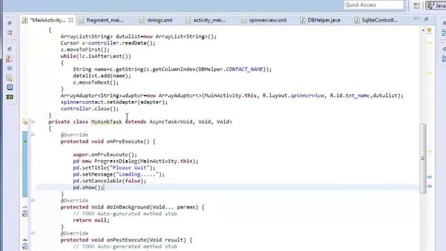 Loading Sqlite Data in Spinner Part 2 смотреть онлайн