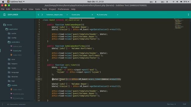 14. Cari Tiket - PEMESANAN TIKET KERETA API CODEIGNITER смотреть онлайн