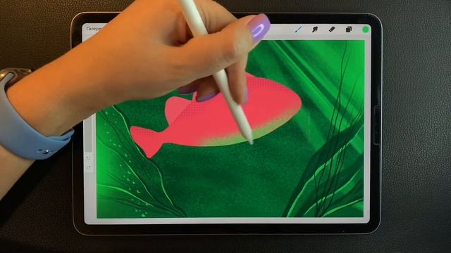 Как нарисовать рыбу ? РИСУЮ на АЙПАДЕ | How to draw a fish смотреть онлайн