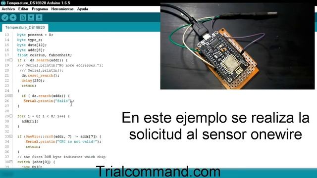 ESP8266 & Sensor de Temperatura DS18B20 y libreria Onewire - ComandoTrial смотреть онлайн