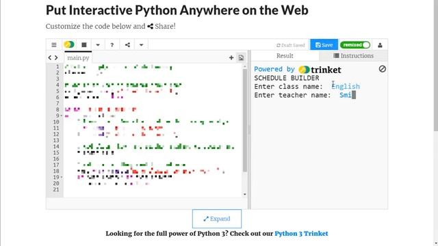 Trinket - Schedule Builder смотреть онлайн