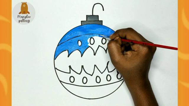 How to draw Christmas Ornament step by step | Christmas Ornament drawing | Christmas drawing смотреть онлайн