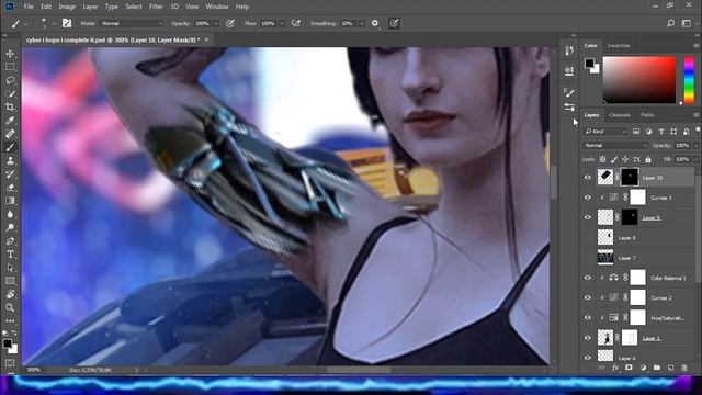 Cyberpunk 2077 | SPEED-ART | Photoshop смотреть онлайн