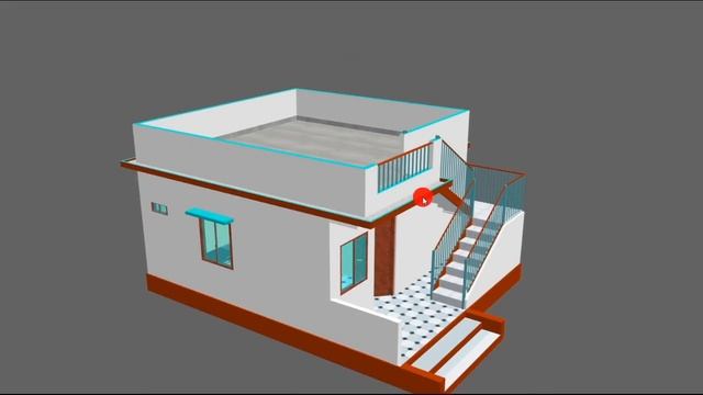 2 बेडरूम के साथ गांव के घर की योजना, beautiful simple village home design in 3d смотреть онлайн