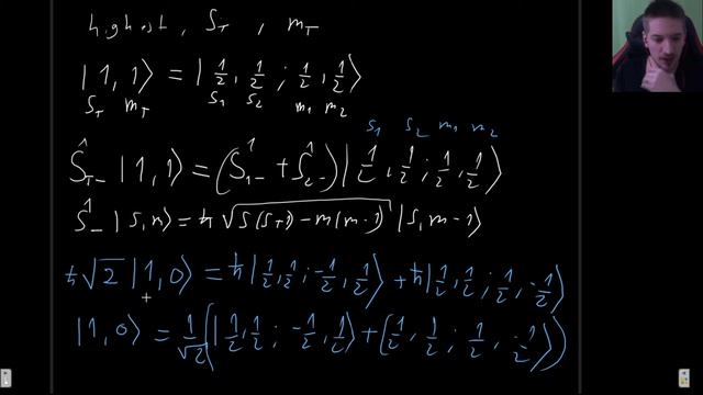 Addition of angular momentum MADE EASY!!! (with example for two s=1/2 states) смотреть онлайн