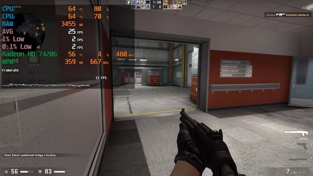 A4 4300M + Radeon HD 7420G CS: GO смотреть онлайн