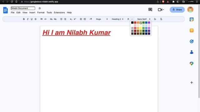 Google-docs Clone Made In React Js || Nilabh Kumar смотреть онлайн