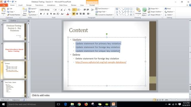 Database Testing | SQL Tutorial For Beginners – Session 4 – Key Violations смотреть онлайн