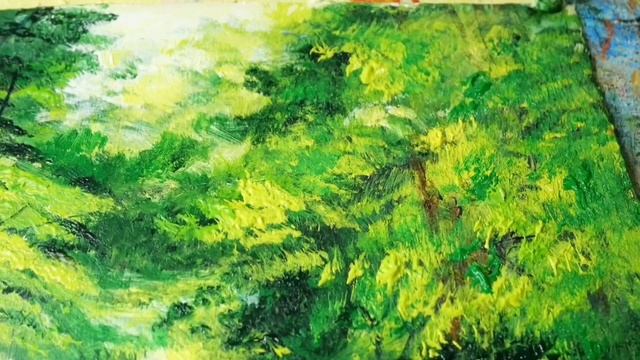 【緑の湖】#油彩画 #芸術 #油絵 #絵　#絵画 #アート #oilpainting #oil #painter #Paintingsea #Peinture　　#風景画　#風景　#森 смотреть онлайн