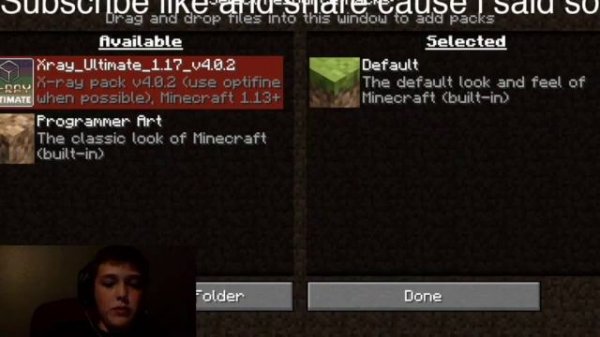 How to use the XRAY ULTIMATE MINECRAFT MOD!