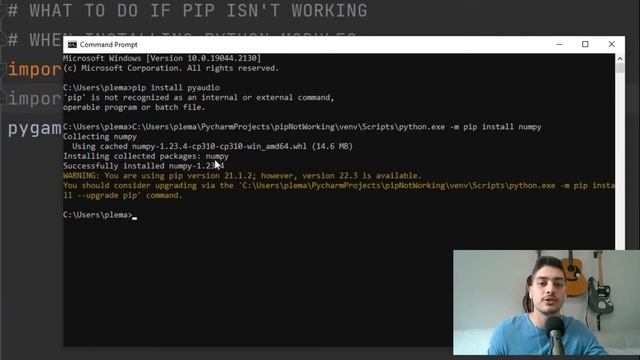 How to fix Pip not working for Python installs! 'pip not recognized as internal or external command смотреть онлайн