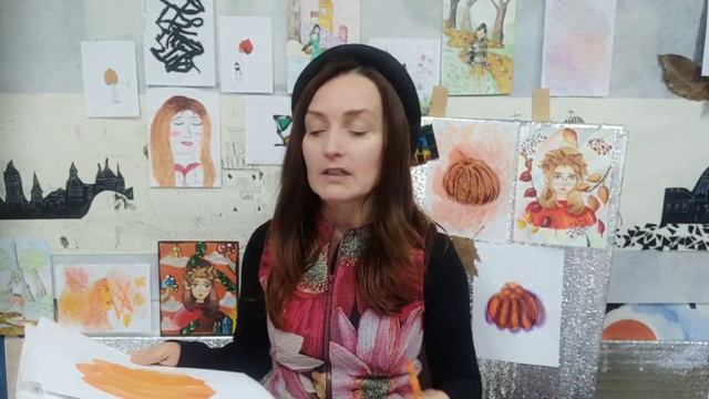 Гарбузик . Граттаж без фарби. (1 частина). смотреть онлайн
