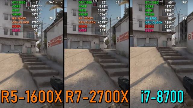 RYZEN 5 1600X vs RYZEN 7 2700X vs i7 8700: BF 1 - COD WW II - CS GO - Crysis 3 - Far Cry 5 - GTA V смотреть онлайн