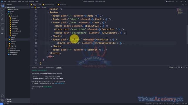 Dynamic routes in React Router | React Router complete course смотреть онлайн