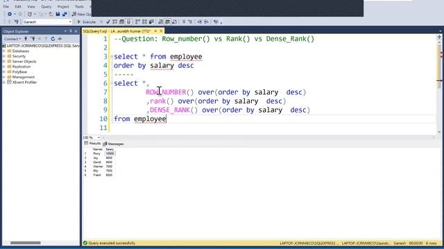 Part 7: SQL Interview Question Row_number vs Rank vs Dense_Rank | RANK vs ROW_NUMBER vs DENSE_RANK смотреть онлайн