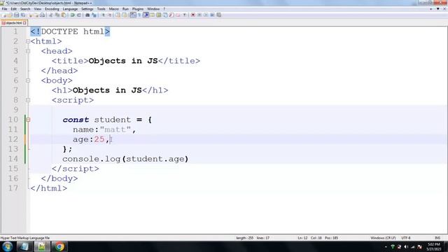 Part 11 - Objects in JavaScript | Learn JavaScript in Hindi | Hyderabadi Style смотреть онлайн
