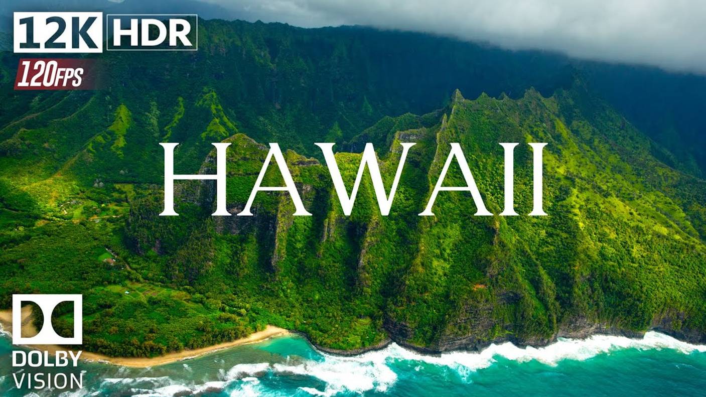 Гавайи 12K HDR 60fps Dolby Vision   Успокаивающая музыка со звуками природы