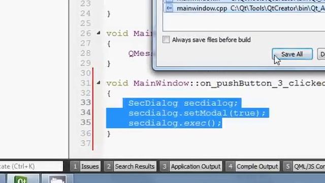 QT C++ GUI Tutorial 5- How to open a new window from a pushbutton in Qt смотреть онлайн