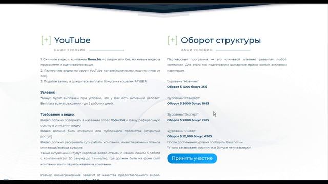 SCAM! 1hour.biz зарабатывай +5% профита ежедневно смотреть онлайн