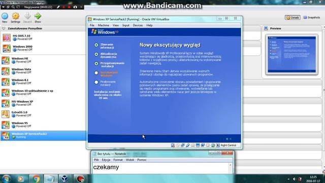 Jak zainstalować windows'a Xp na Oracle VM VirtualBox Część 2 смотреть онлайн