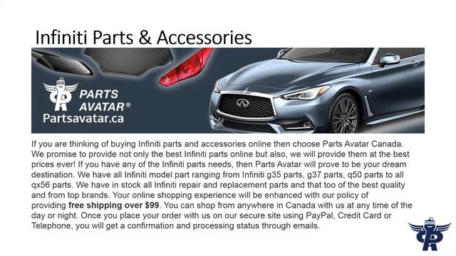 Shop Infiniti Parts & Accessories At Partsavatar Canada