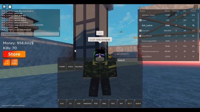 How To Unequip Guns in Military War Tycoon (ROBLOX) смотреть онлайн