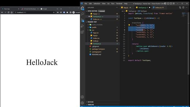 Recreating Jacek Jeznach's text hover effect with React and Framer Motion смотреть онлайн