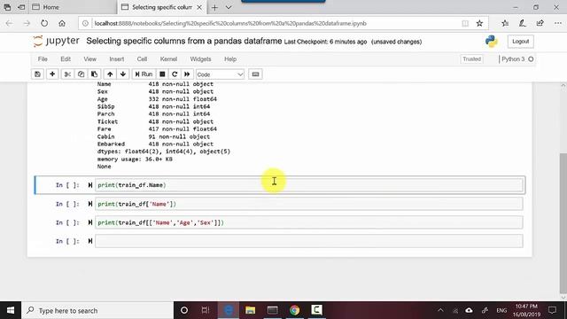 Selecting specific columns from a pandas dataframe смотреть онлайн