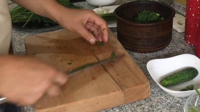 Окрошка на сыроватке с дижонской горчицей. смотреть онлайн