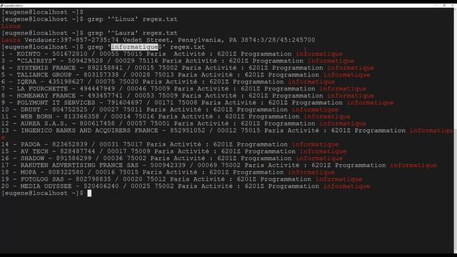 La commande grep смотреть онлайн