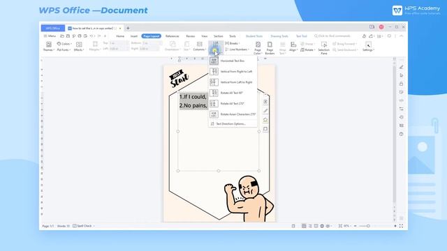[WPS Academy] 1.5.9 Word:How to set the text direction in WPS Writer смотреть онлайн