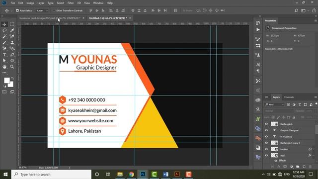 Business Card Design in Photoshop cc | Professional Visiting Card Design Mockup смотреть онлайн