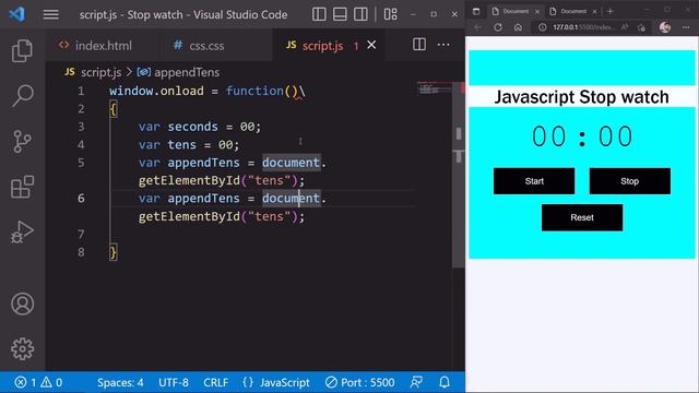 StopWatch in JavaScript | Javascript StopWatch | Stopwatch in JavaScript & Html & CSS смотреть онлайн