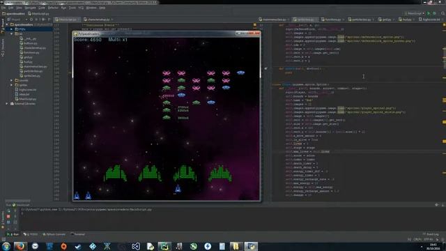 Python/Pygame Space Invaders смотреть онлайн