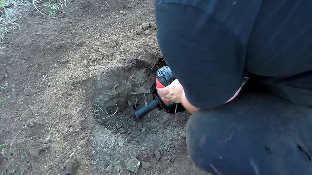 Установка столбов для забора. Высота 3м, глубина 1.5м, труба 120х4мм. смотреть онлайн