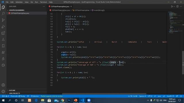 Full Demonstration of SJF using JAVA Program(Non-Preemptive) смотреть онлайн