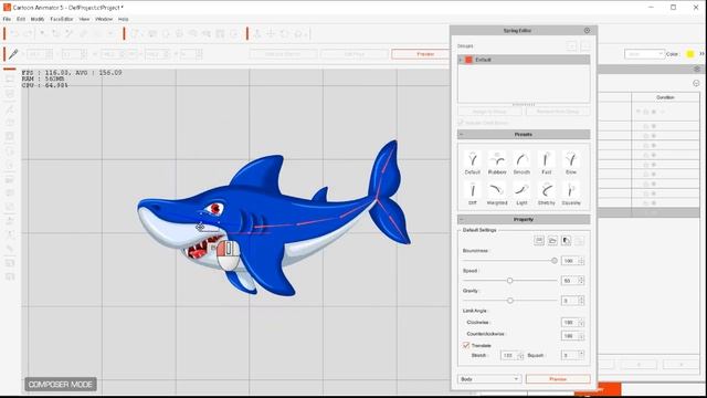 № 1 Создание в Cartoon Animator 5 персонажей с помощью Пружинящей или Упругой кости (Spring Bone) смотреть онлайн