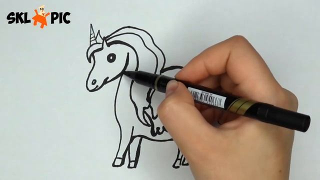 Раскраска для детей Лошадка. Как Нарисовать Лошадку смотреть онлайн