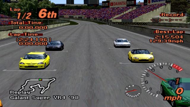 Gran Turismo 2 - 1998 Mitsubishi Galant Super VR-4 смотреть онлайн