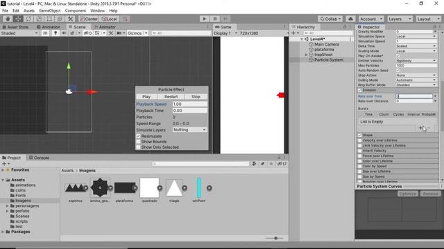 USANDO SISTEMA DE PARTÍCULAS DA UNITY - ARMADILHA DE TIRO - PARTE 2 - UNITY TUTORIAL смотреть онлайн