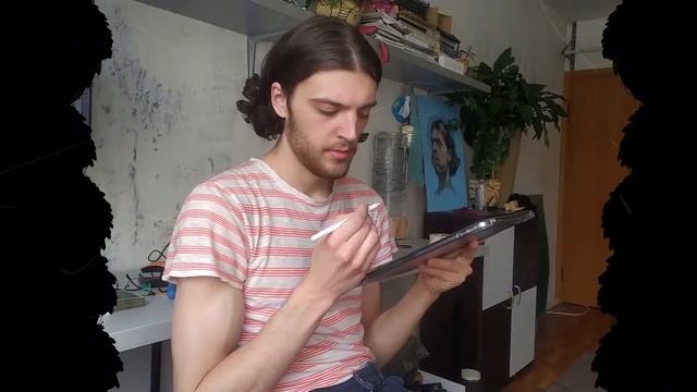 Автопортрет автопортретиста / человек живописует на Ipad и разговаривает сам с собой / Procreate смотреть онлайн
