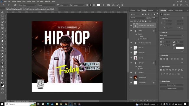 Club Flyer Design with Adobe Photoshop Tutorial Video step by step смотреть онлайн