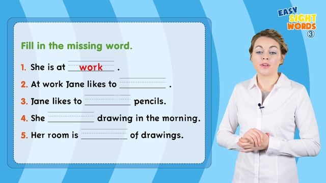 Easy Sight Words 3 (Unit 3 Drawing At Work) | Sight Words: work, use, draw, start, full смотреть онлайн