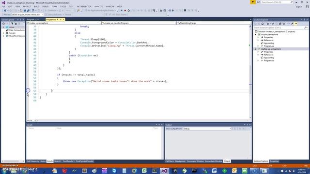 C# semaphore in 5 min смотреть онлайн