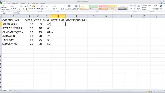 EXCEL DERS 5 - TABLO OLUŞTURMA - EĞER FORMÜLÜ смотреть онлайн
