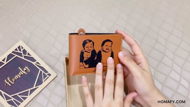 Sketch Leather Wallet | Customized leather wallet with Picture | Personalised gift for men смотреть онлайн