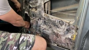 ваз 2114 протяжка акустической проводки, проводки от зеркал в дверях