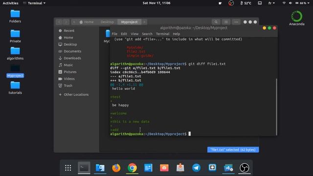 lesson #09 - git diff command смотреть онлайн