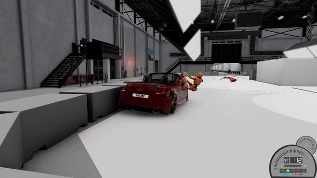 Audi TT RS: Необычный краш-тест с манекенами в BeamNG.drive смотреть онлайн