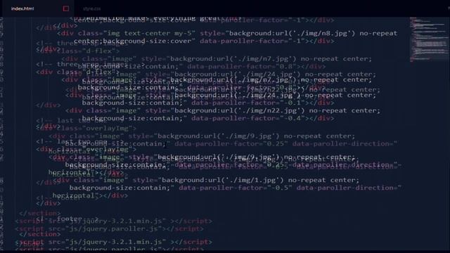 Parallax Scrolling Animation | HTML CSS JS | Parollerjs смотреть онлайн